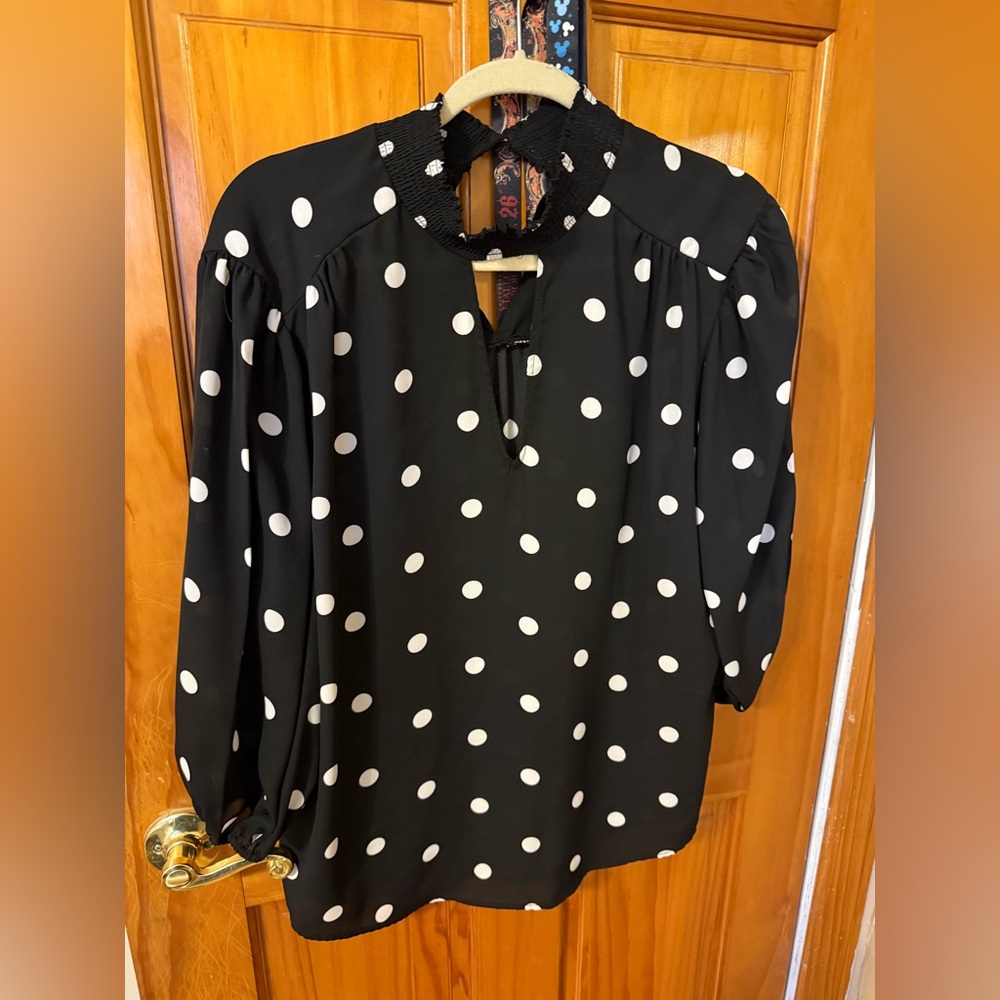 New York & Co Women Size XL Blouse Shirt Tunic Top Long Sleeve